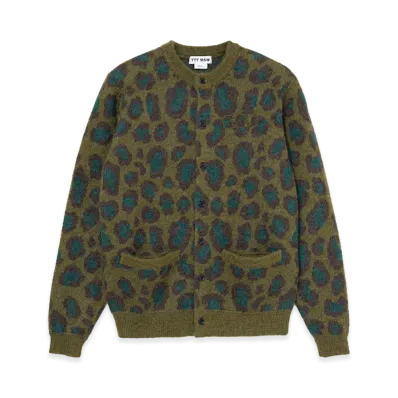 TTT MSW Leopard Knit Cardigan "Khaki"