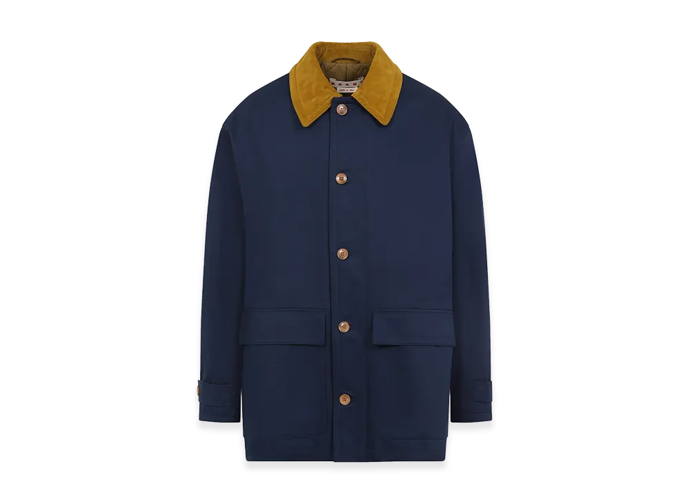 MARNI Cotton Gabardine Parka "Blue"