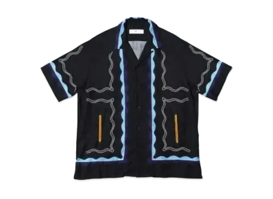 TOGA VIRILIS Panel Print S/S Shirt "Black" TV241-FJ319