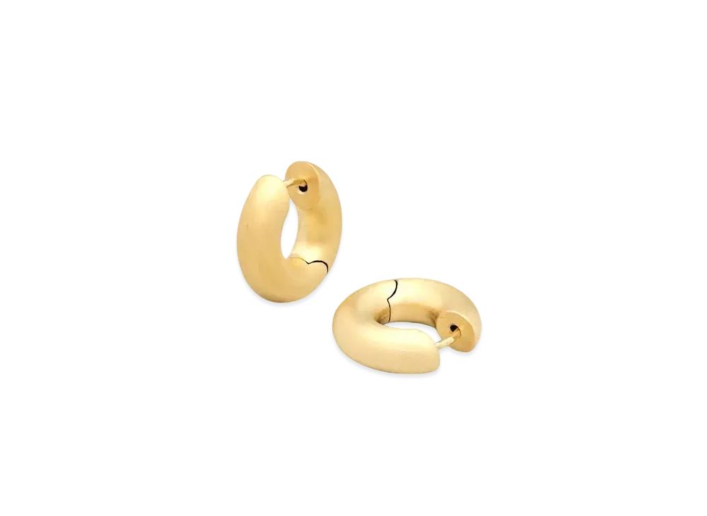 TOMWOOD Chunky Hoops Small "Satin Gold"