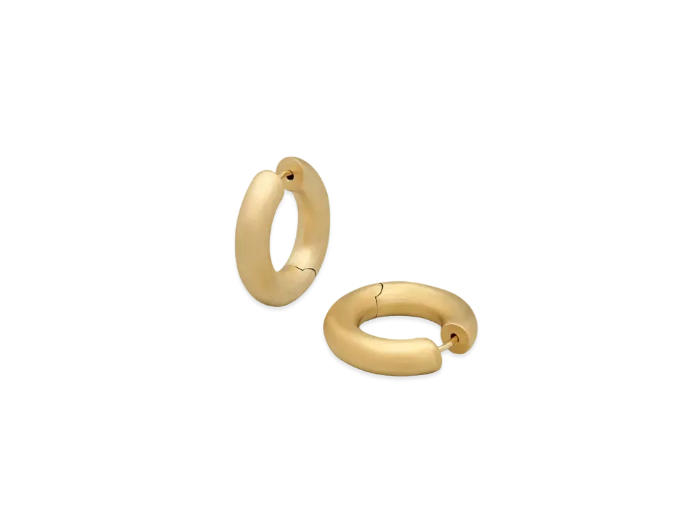 TOMWOOD Chunky Hoops Medium "Satin Gold"