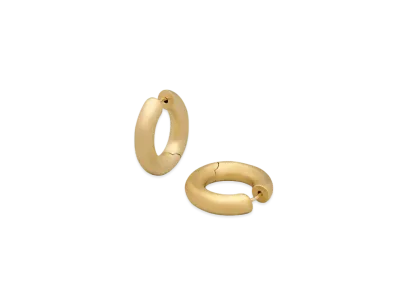 TOMWOOD Chunky Hoops Medium "Satin Gold"