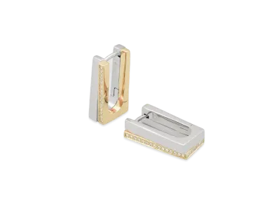 TOMWOOD Step Hoops CZ "Duo"