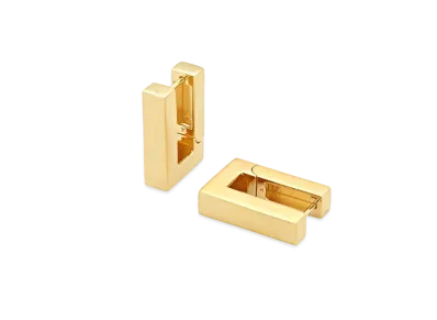 TOMWOOD Square Hoops "Gold"