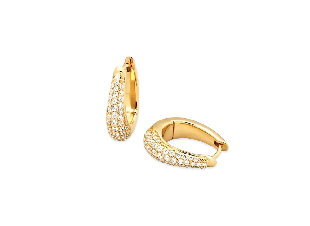 TOMWOOD Liz Hoop Pave "Gold"