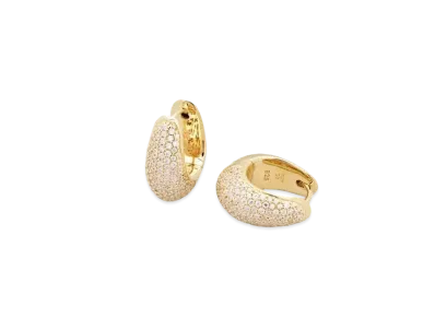 TOMWOOD Ice Hoop Small Pave "Gold"