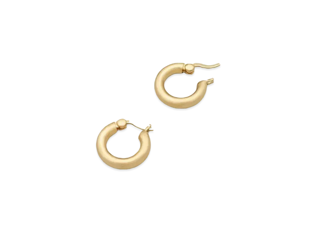 TOMWOOD Classic Hoops Thick Small "Satin Gold"