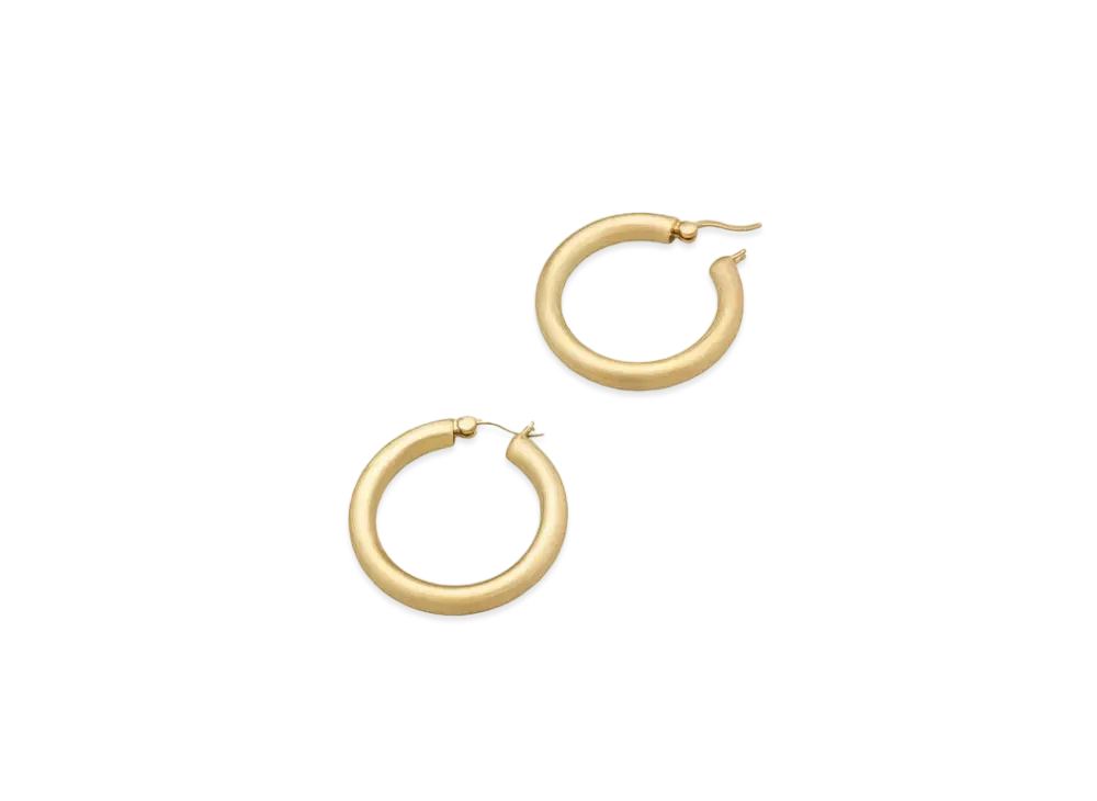 TOMWOOD Classic Hoops Thick Medium "Satin Gold"