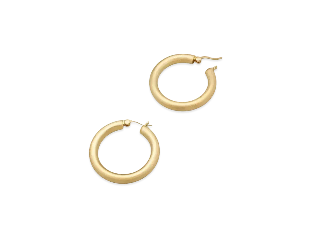 TOMWOOD Classic Hoops Thick Large "Satin Gold"