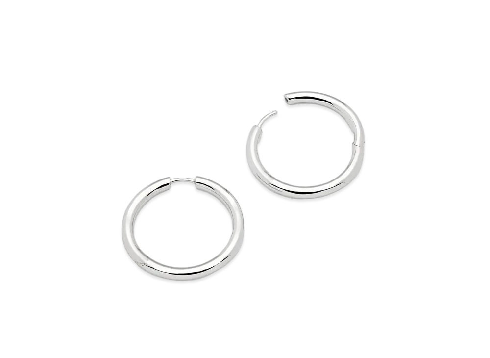 TOMWOOD Classic Hoop Large "Silver"