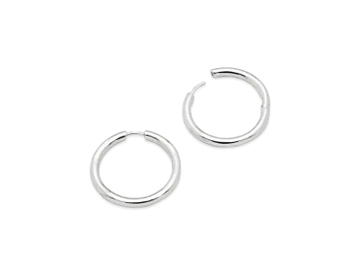 TOMWOOD Classic Hoop Large "Silver"