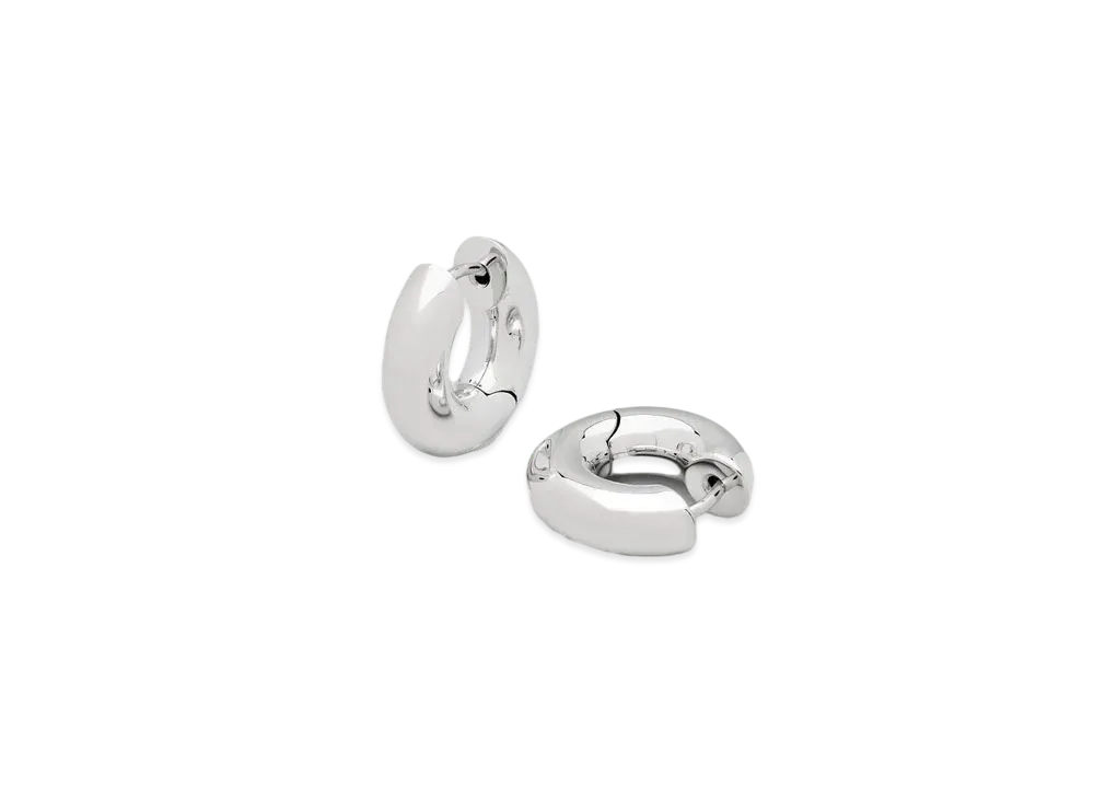 TOMWOOD Chunky Hoops Small "Silver"