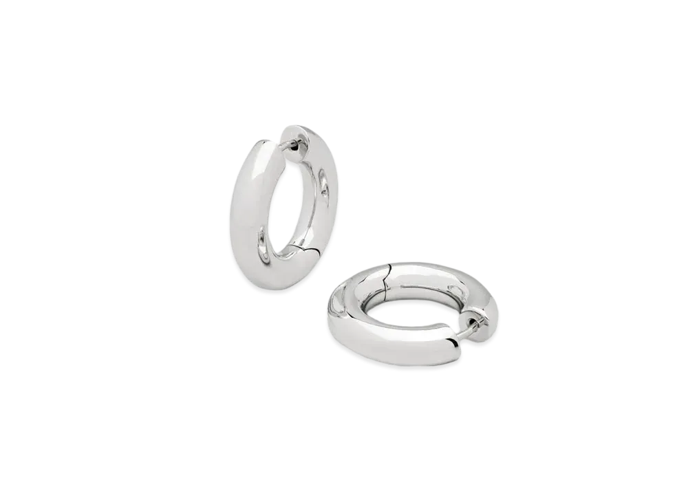 TOMWOOD Chunky Hoops Medium "Silver"