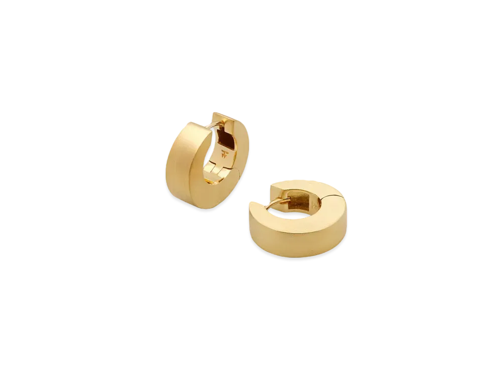 TOMWOOD Arch Hoops Small "Satin Gold"