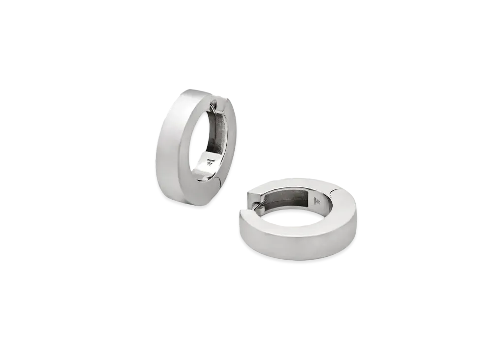 TOMWOOD Arch Hoops "Satin Silver"