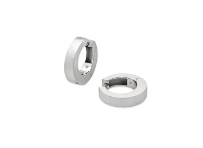 TOMWOOD Arch Hoops "Satin Silver"