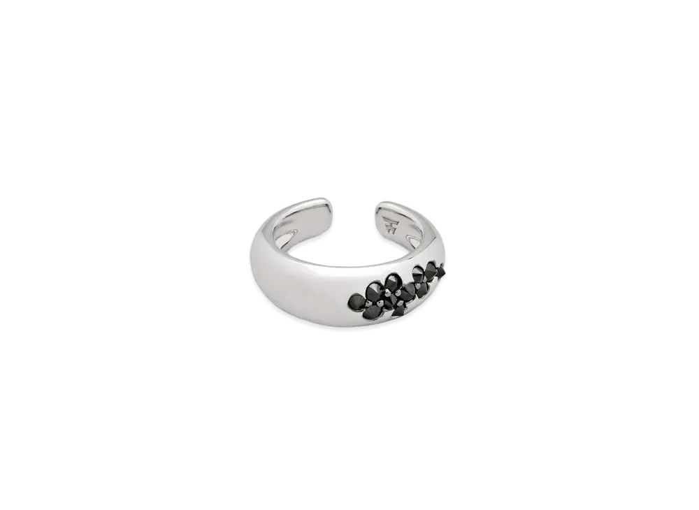 TOMWOOD Ear Cuff Black Molecule "Silver"