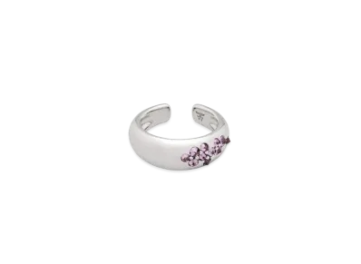 TOMWOOD Ear Cuff Purple Molecule "Silver"
