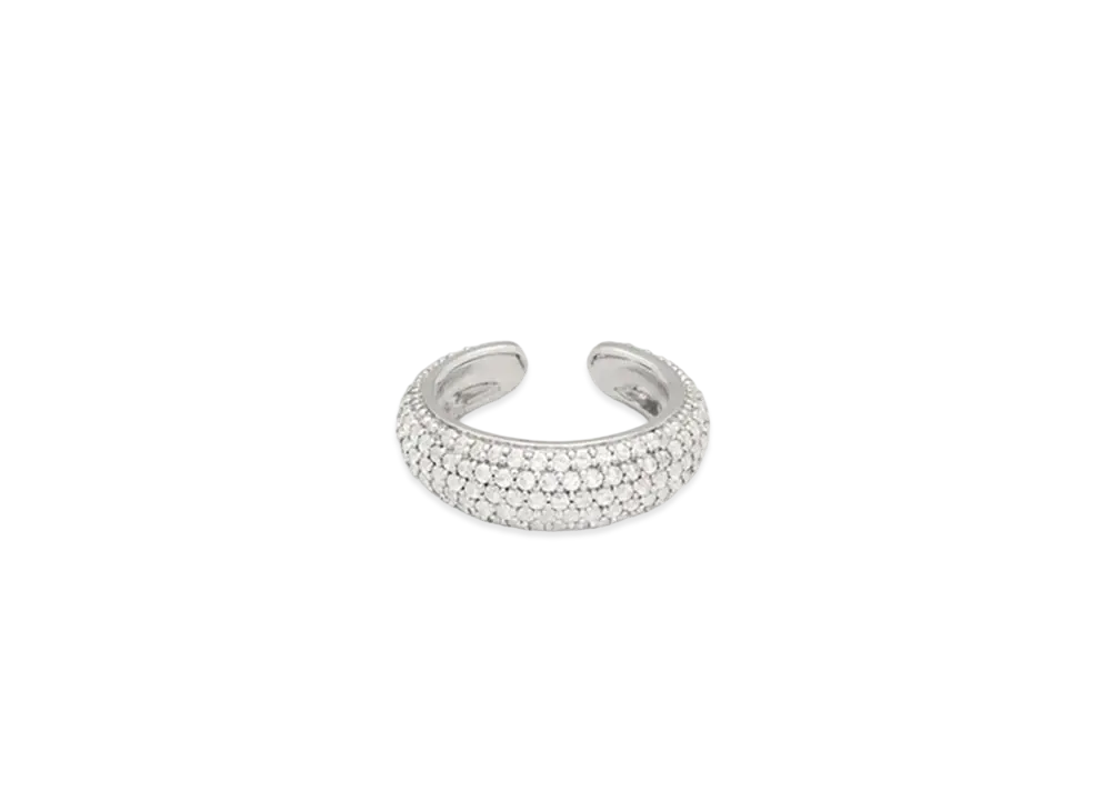 TOMWOOD Ear Cuff Thick Zirconia "Silver"