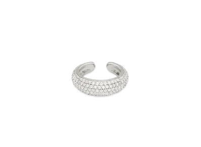TOMWOOD Ear Cuff Thick Zirconia "Silver"