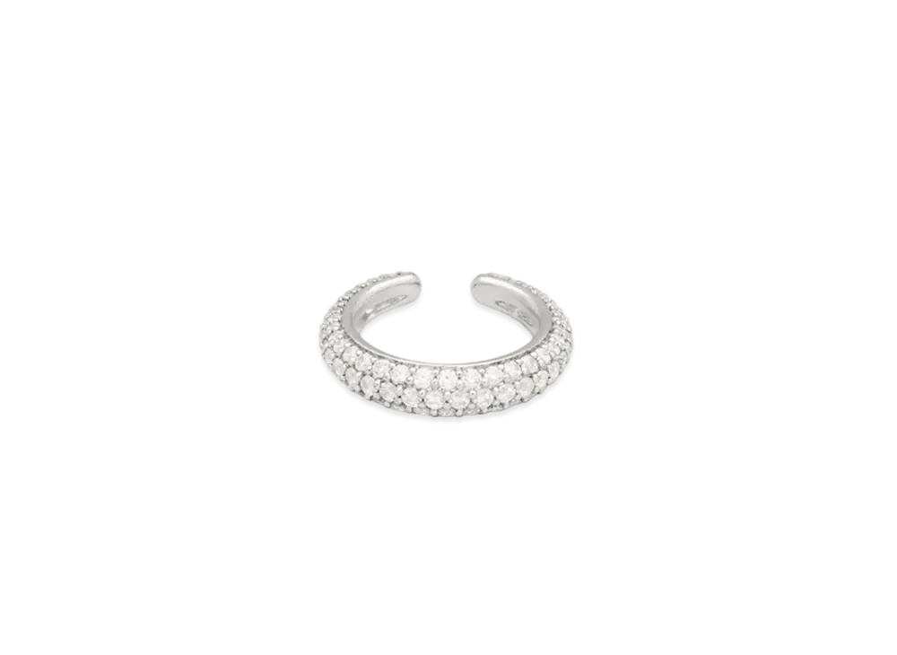 TOMWOOD Ear Cuff Slim Zirconia "Silver"