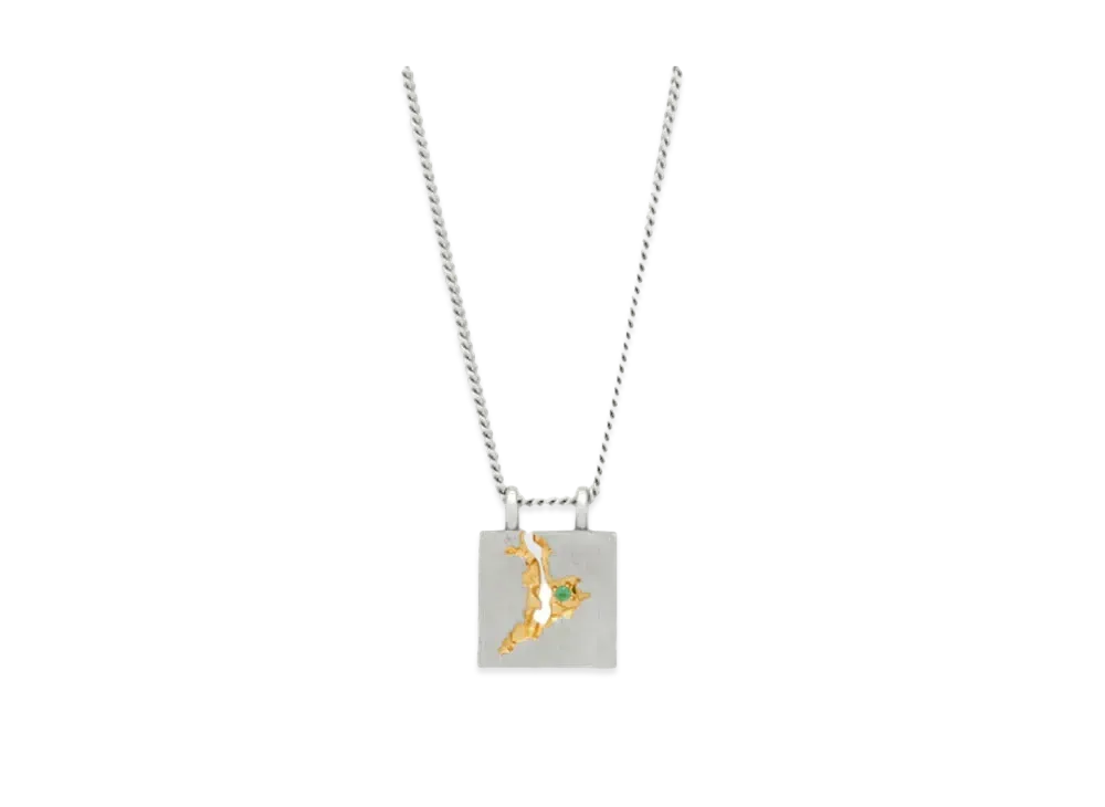TOMWOOD Mined Pendant Emerald "Silver"