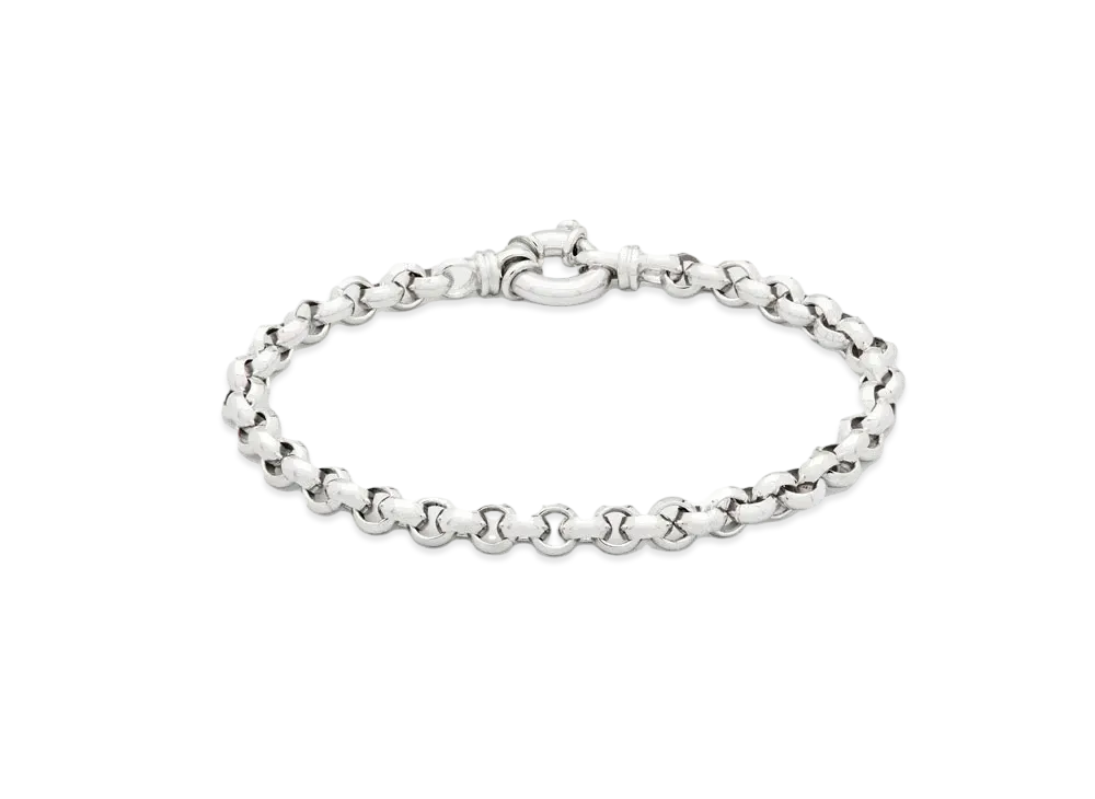 TOMWOOD Thick Rolo Bracelet "Silver"