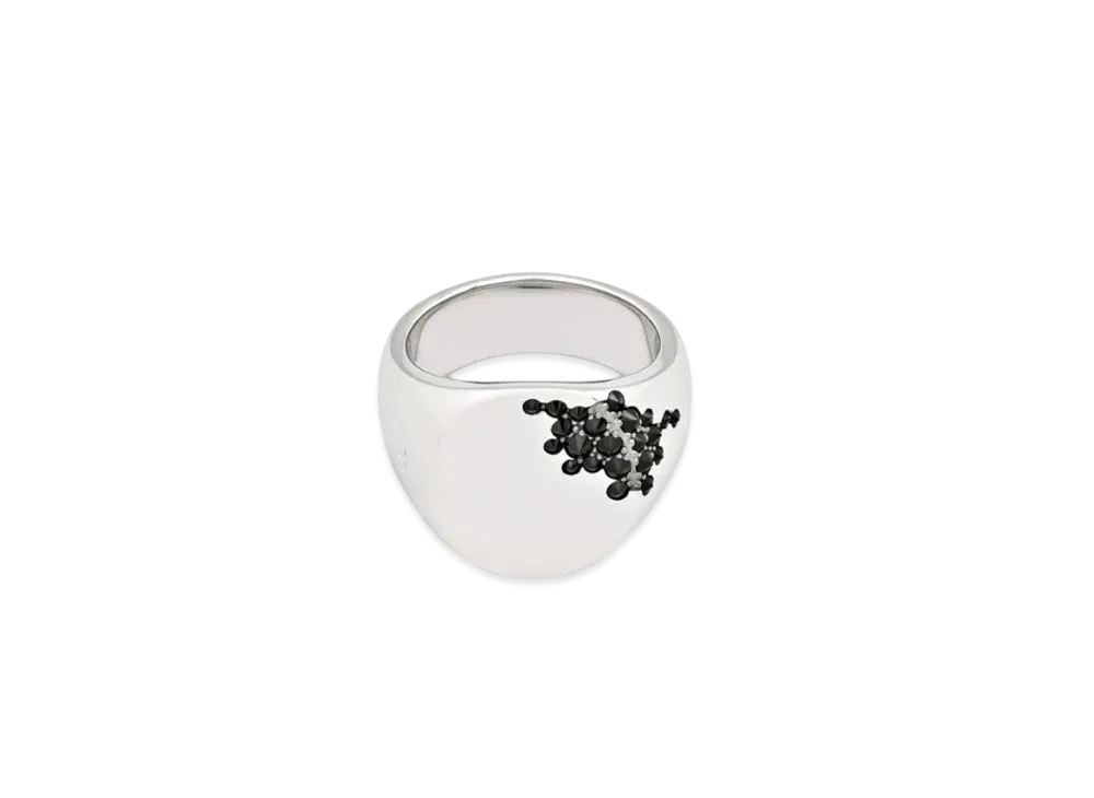 TOMWOOD Oval Black Molecule "SIlver"