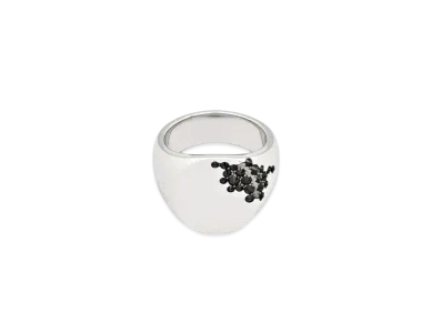 TOMWOOD Oval Black Molecule "SIlver"