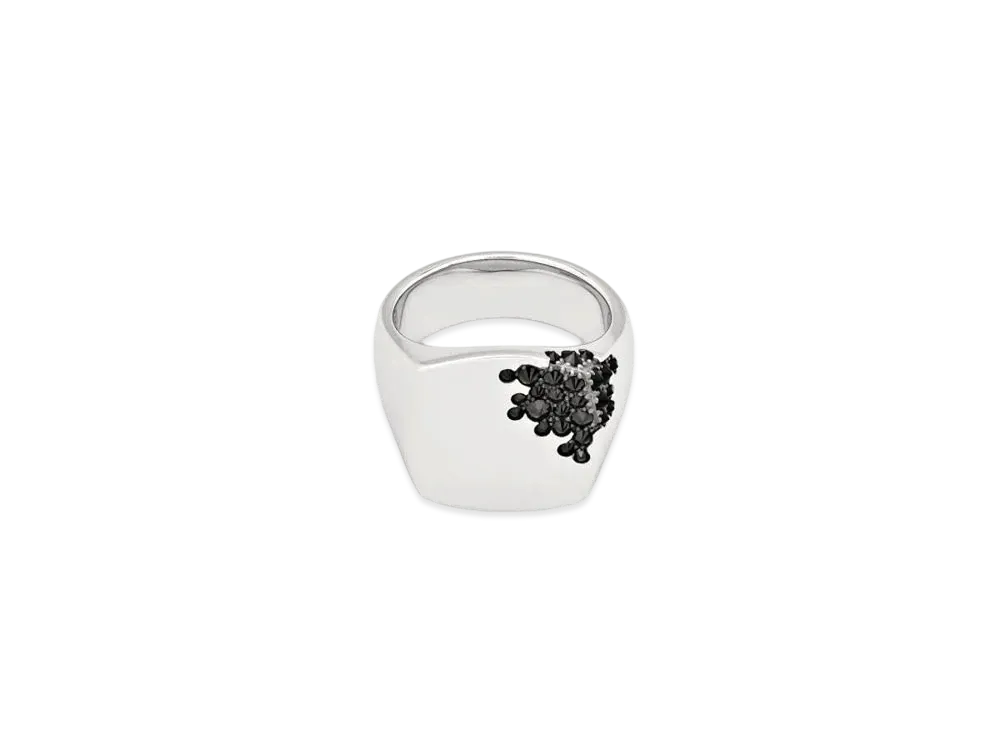 TOMWOOD Cushion Black Molecule "Silver"