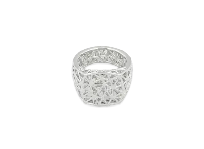 TOMWOOD Mesh Ring "Silver"
