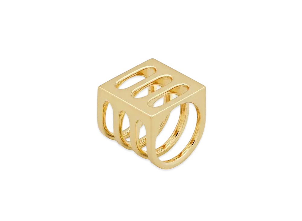 TOMWOOD Cage Ring Triple "Gold"