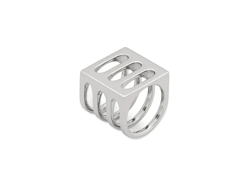 TOMWOOD Cage Ring Triple "Silver"