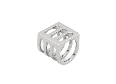 TOMWOOD Cage Ring Triple "Silver"