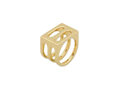 TOMWOOD Cage Ring Double "Gold"
