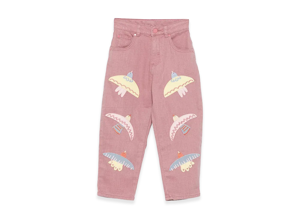 STELLA McCARTNEY Kids Jeans With Embroidery "Nude/Neutrals"