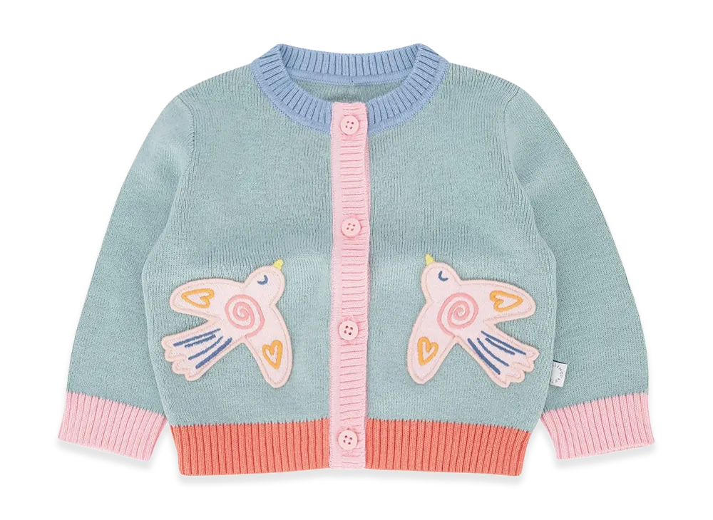 STELLA McCARTNEY Kids Knit Cardigan "Grigiomulticolor"