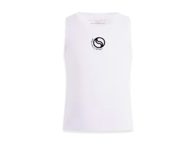 STELLA McCARTNEY Kids S-Wave Logo Ribbed Tank Top "White"