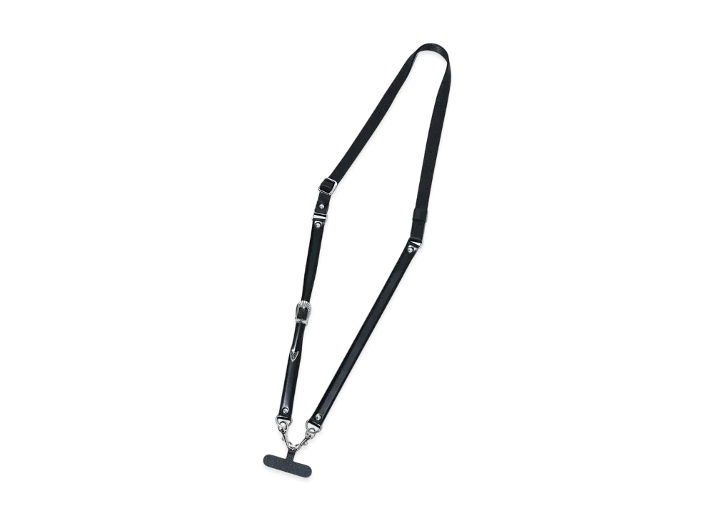 TOGA VIRILIS Leather Nylon Phone Strap "Black" TZ242-AK938