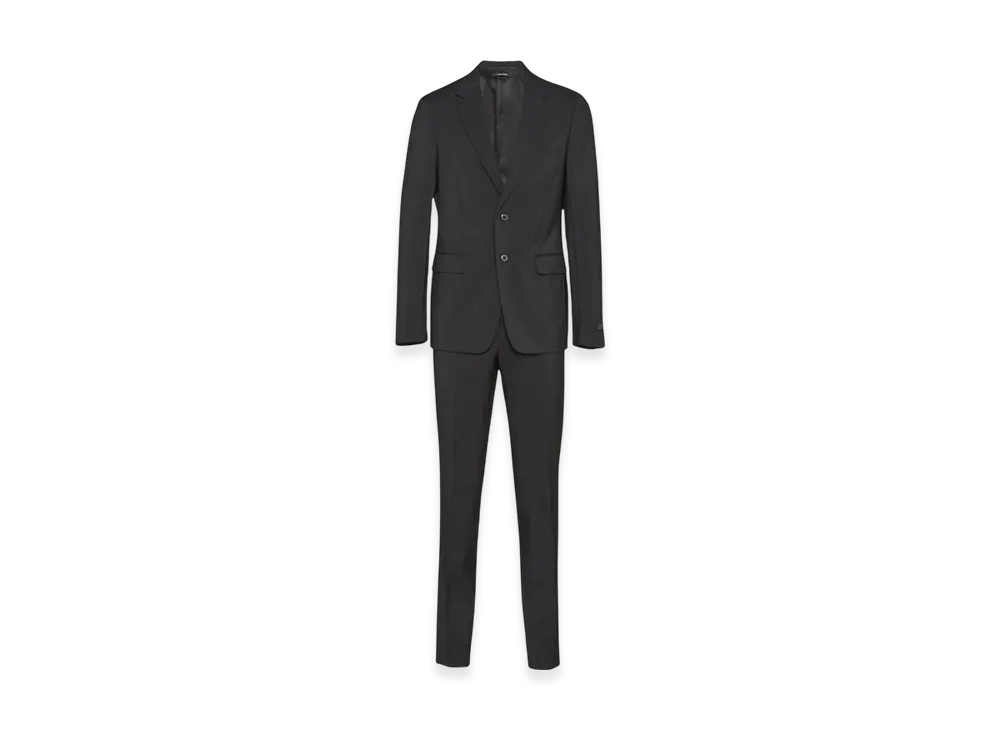 PRADA Single Breasted Wool Mohair Suit "Black"