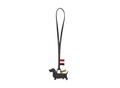 THOM BROWNE Hector Bag Charm "Black"