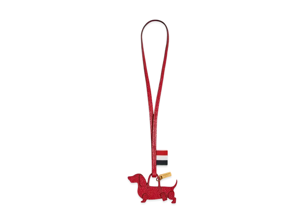 THOM BROWNE Hector Bag Charm "Red"