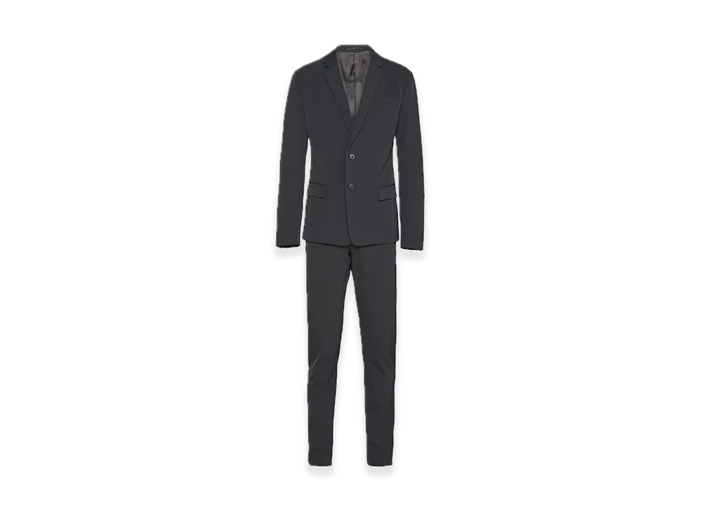PRADA Single-Breasted Techno Stretch Suit "Black"