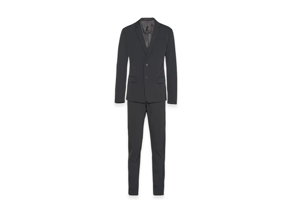 PRADA Single-Breasted Techno Stretch Suit "Black"