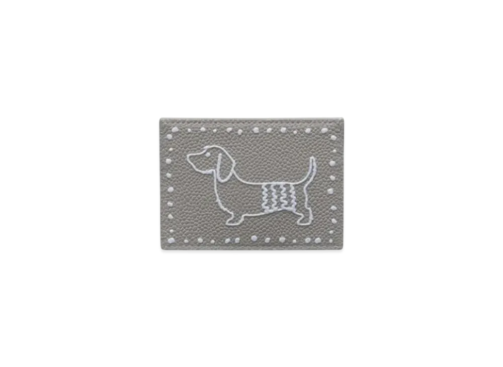 THOM BROWNE Holiday Hector Card Holder "Gray"