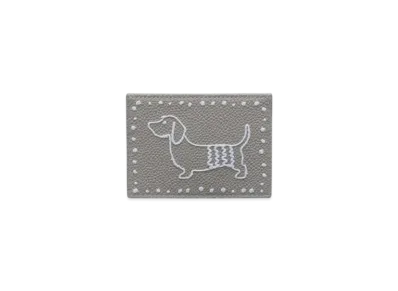 THOM BROWNE Holiday Hector Card Holder "Gray"