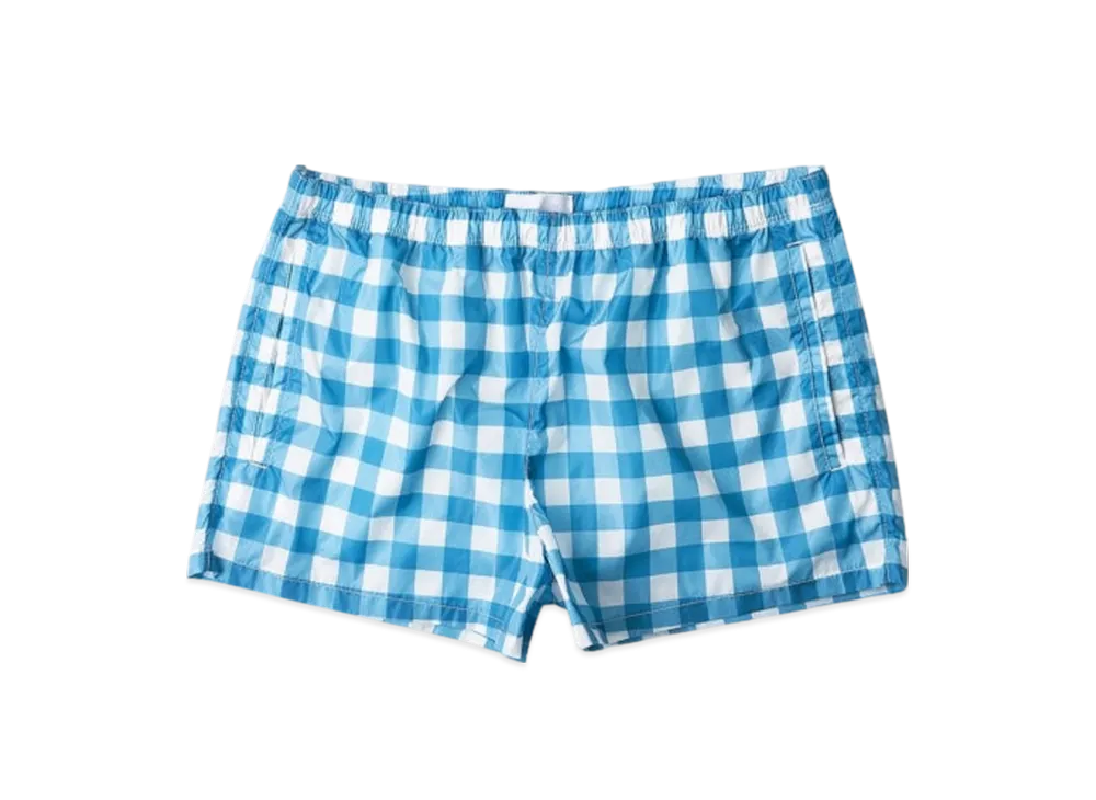PRADA Re-Nylon Swim Trunks "White/Turquoise"