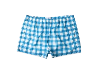PRADA Re-Nylon Swim Trunks "White/Turquoise"