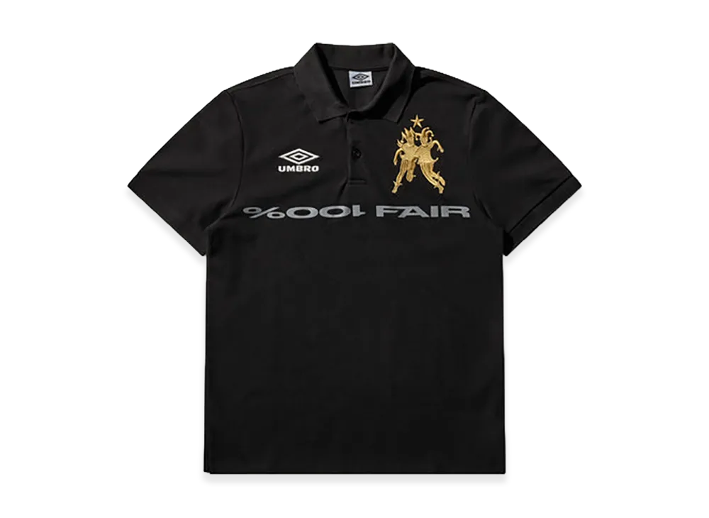 UMBRO x Slam Jam 001% Fair Polo "Black"