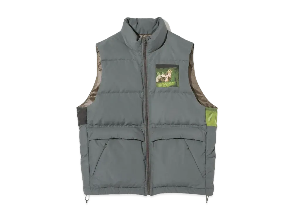 UNDERCOVER DOWN VEST "Gray Khaki"